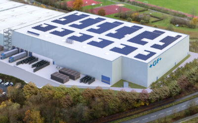 Spatenstich: GF Standort Haßfurt wird zum zentralen europäischen Lager für Building Flow Solutions Produkte ausgebaut 