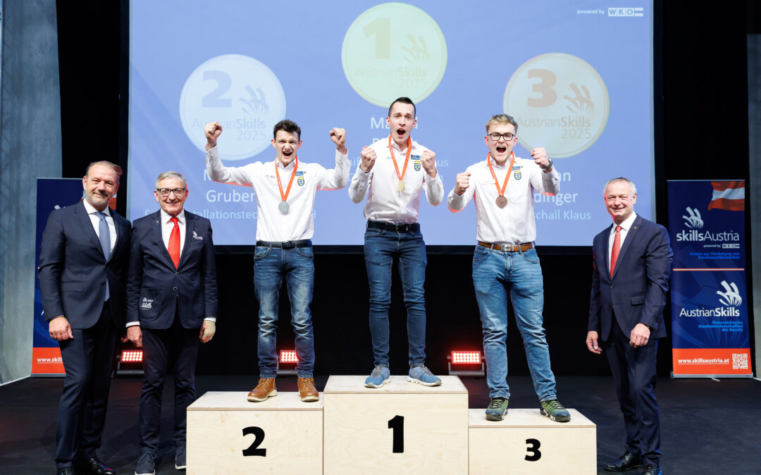 AustrianSkills: LBS Zistersdorf holt 1., 2., 3. und 5. Platz im Installateur-Beruf
