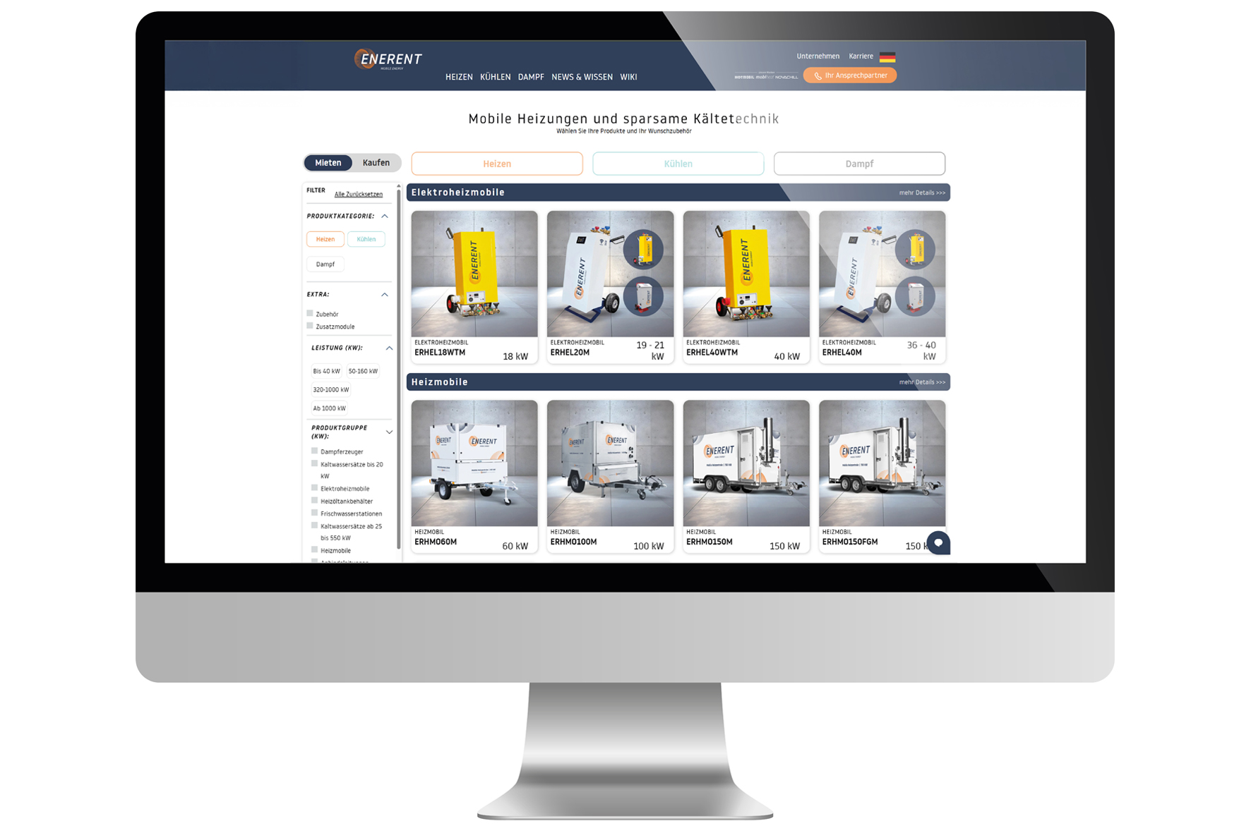 ENERENT Austria startet Online-Konfigurator für mobile Energiezentralen