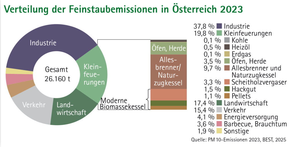 Studie: Holzheizungen könnten Feinstaub bis 2050 deutlich senken