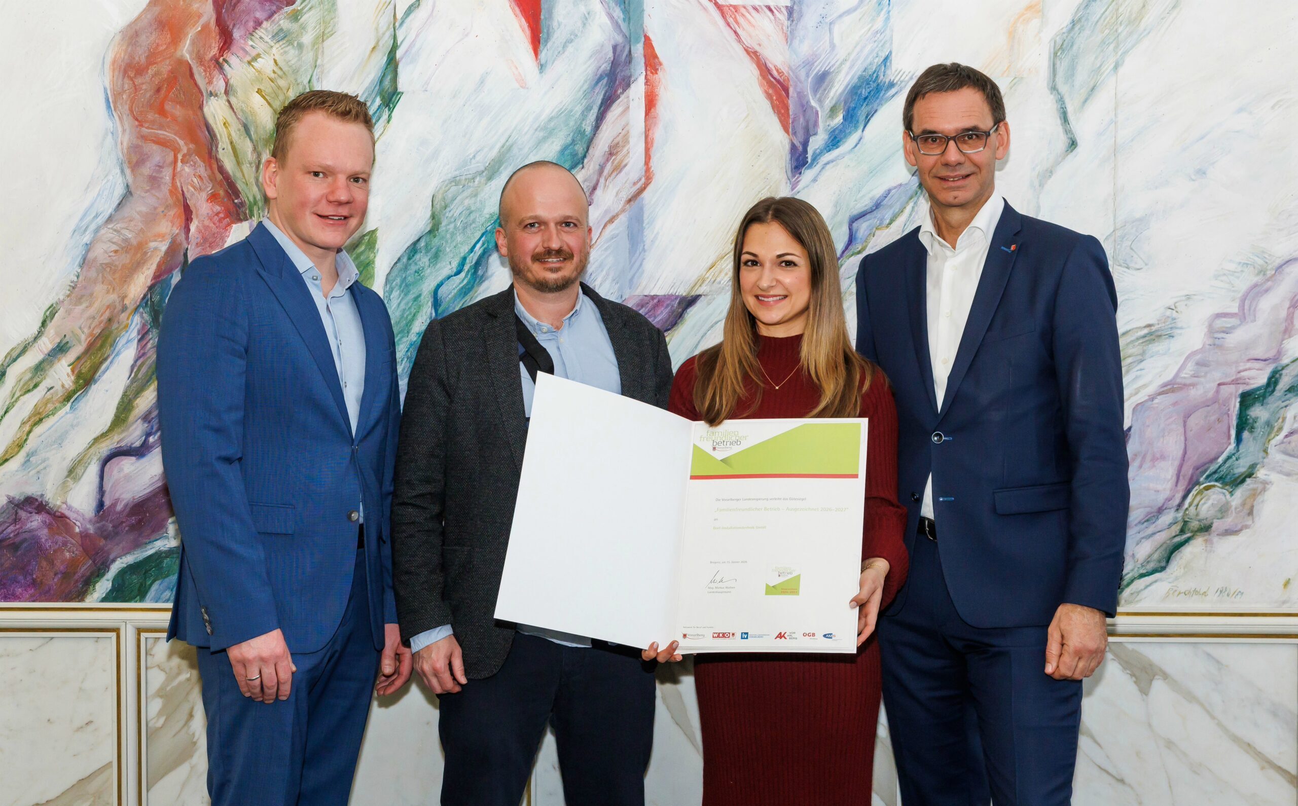 Dorfinstallateur erneut als familienfreundlicher Betrieb ausgezeichnet