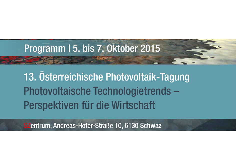 13. Österreichische Photovoltaik-Tagung