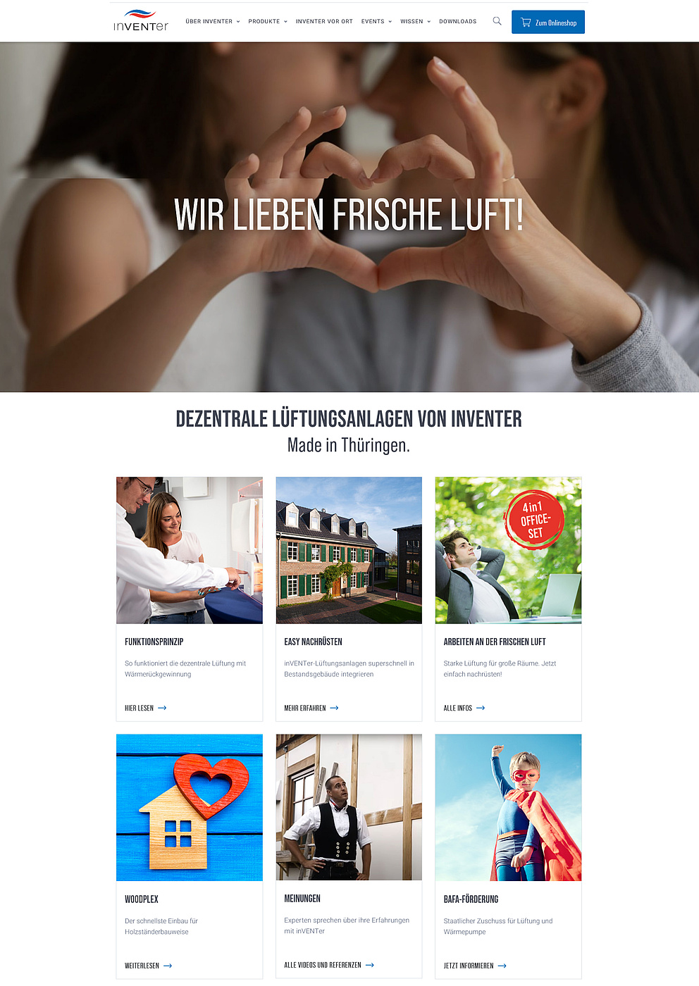 Frischer Website-Wind