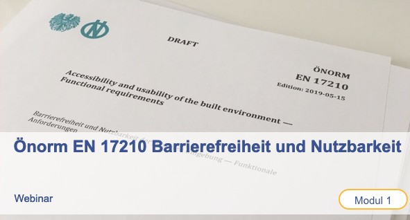 Önorm EN 17210 Barrierefreiheit und Nutzbarkeit