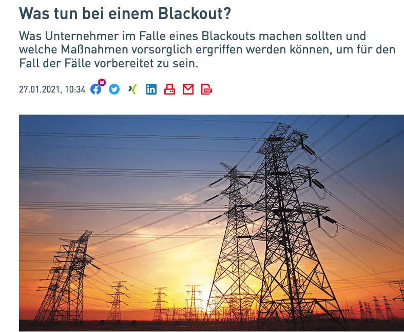 Bedrohung Blackout