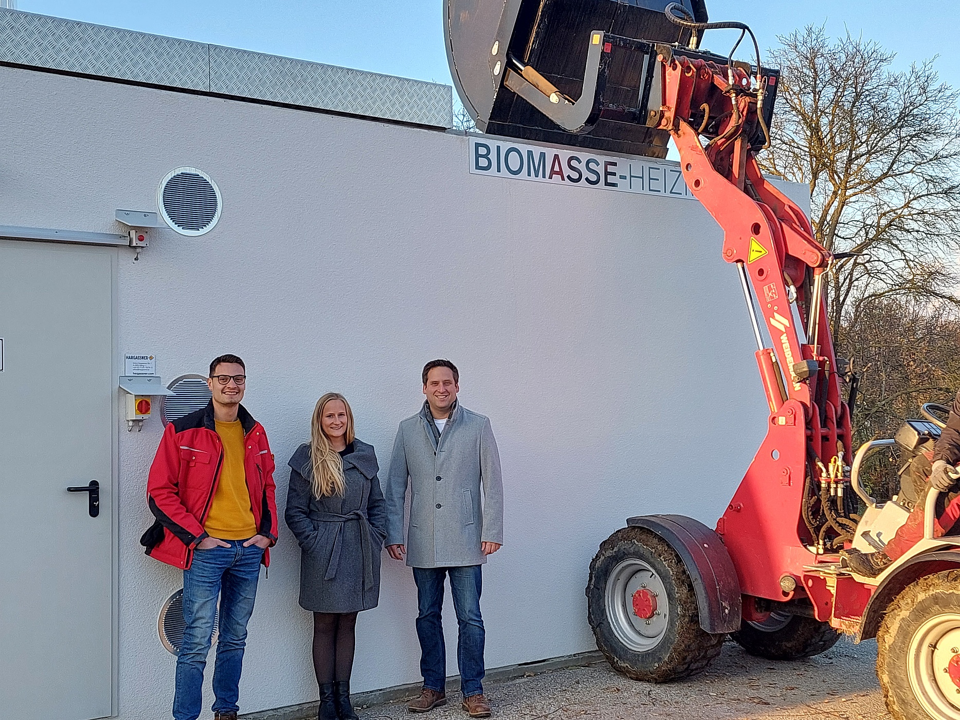 Biomasseheizanlage der via donau in Angern an der March in Vollbetrieb