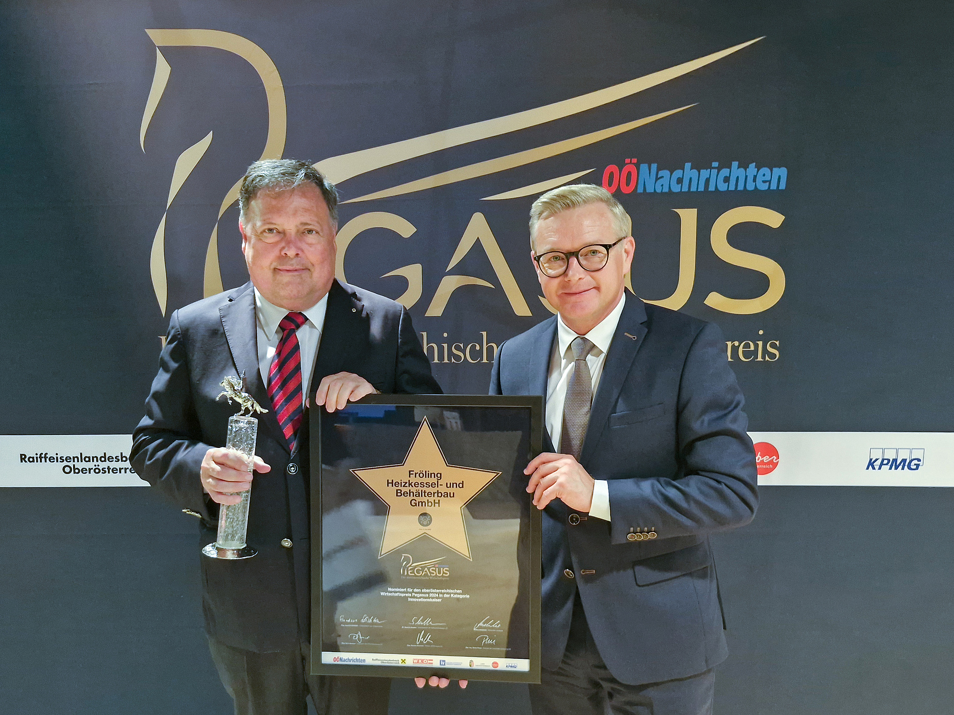 Fröling gewinnt Pegasus in der Kategorie „Innovationskaiser“