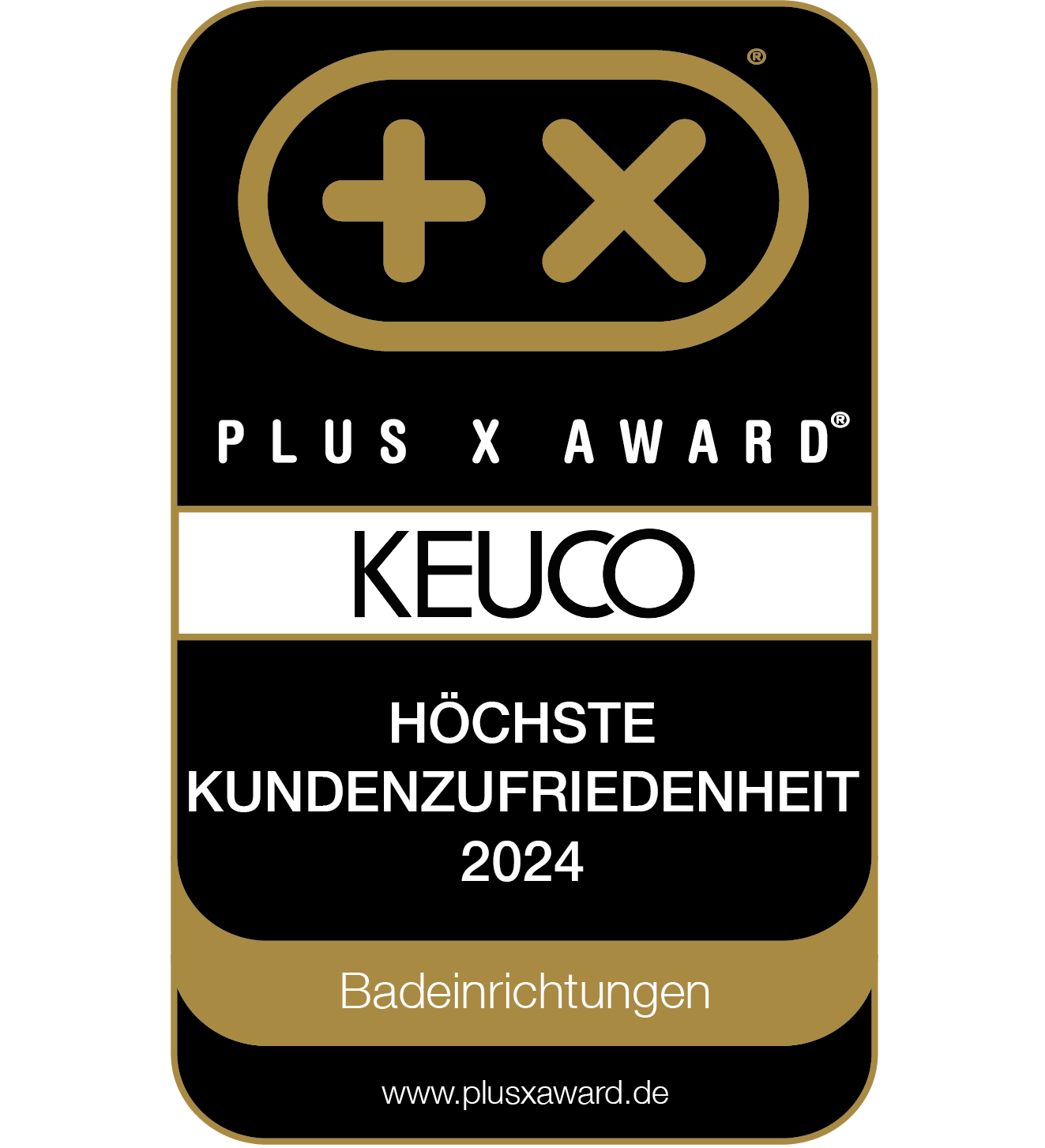 PLUS X AWARD „Höchste Kundenzufriedenheit 2024“ für KEUCO
